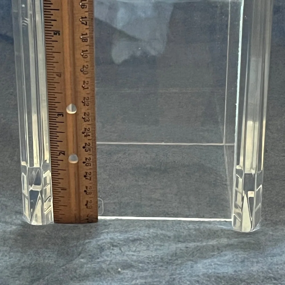 MidCentury Modern ARONIE LUCITE Clear Acrylic Tissue Box Holder Cover MCM Vintag